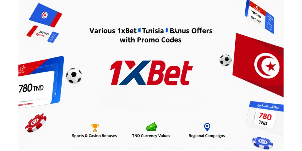 Diverses offres de bonus 1xBet Tunisie avec codes promotionnels