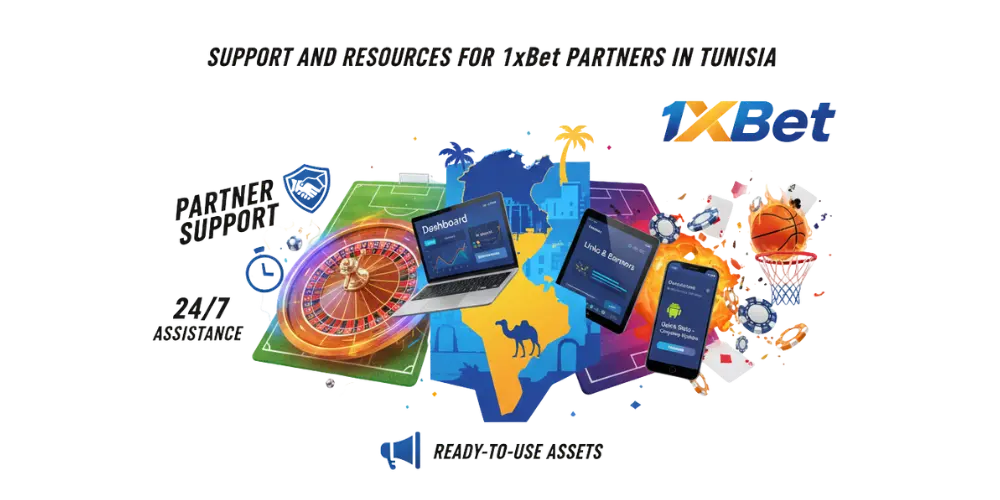 Assistance et ressources pour les partenaires 1xBet en Tunisie